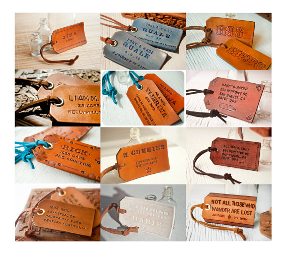 handmade luggage tags