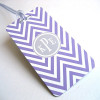 Chevron Luggage Tag Lilac